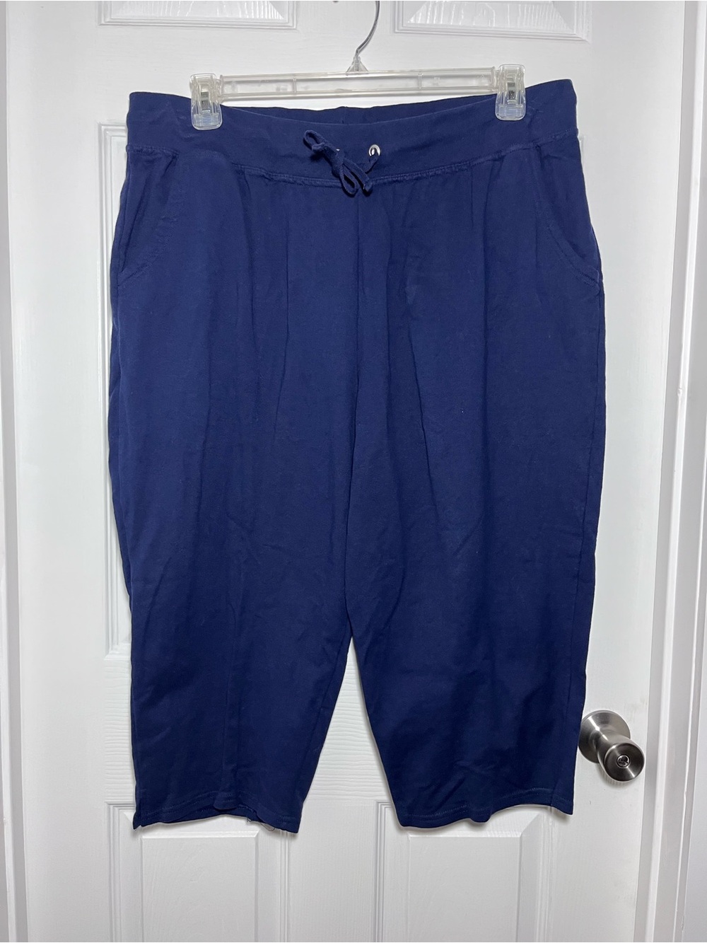Just My Size Navy Drawstring Capris